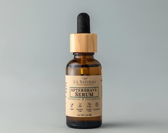 Rosemary + Cedarwood | Natural Aftershave Serum For Mens | vegan aftershave oil zero waste kits best gifts for him