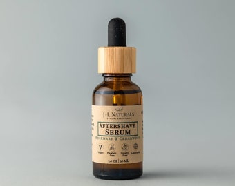 Gift For Him | Rosemary + Cedarwood | Natural Aftershave Serum Mens | vegan aftershave oil zero waste grooming accessory gift