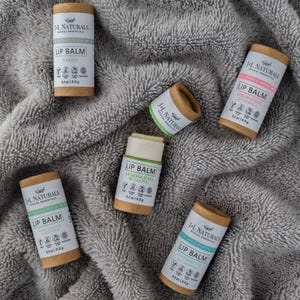 Coffret cadeau de baumes à lèvres entièrement naturels, cadeau spa pour maman, baume à lèvres végétalien personnalisé, cadeaux de mariage pour invités, baume à lèvres zéro déchet, fête de mariage