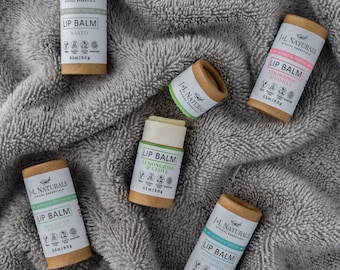 All Natural Lip Balm Gift Set, Spa Gift For Mom, Customized Vegan Lip Balm, Wedding Favors For Guests, Zero Waste Chapstick, Bridal Party