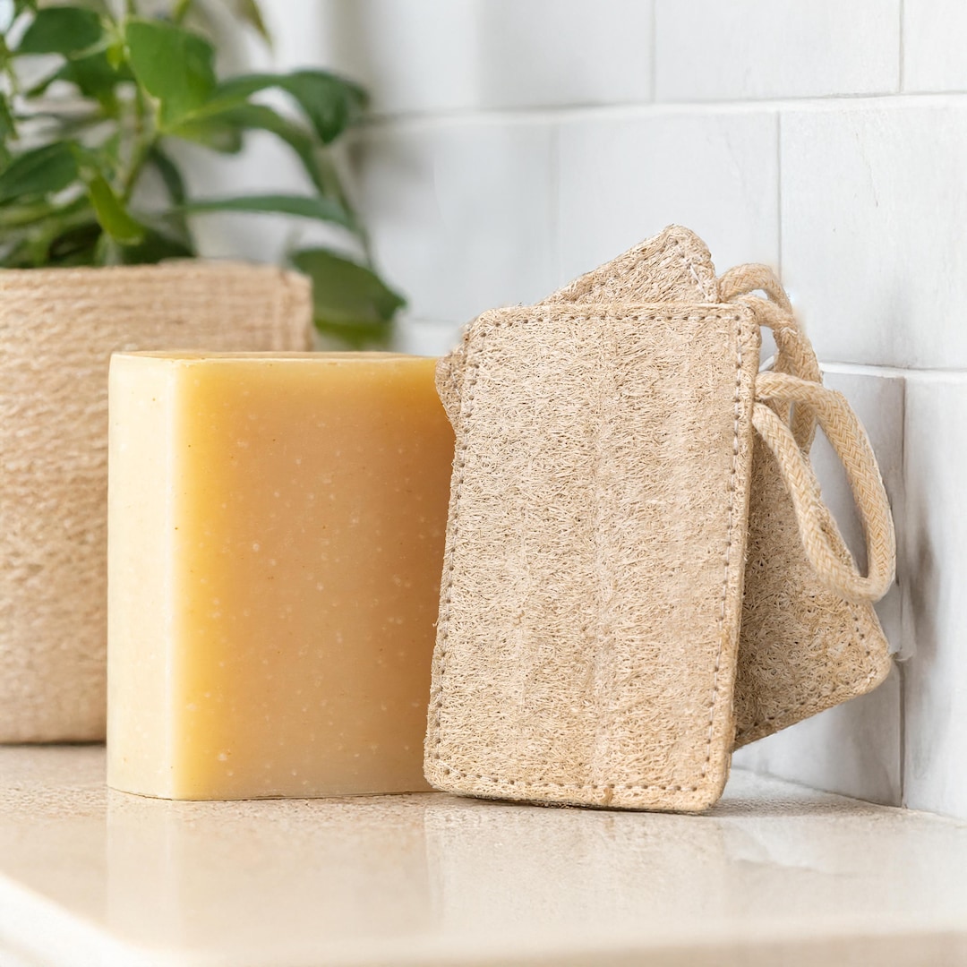 Natürlicher Luffa Schwamm – 2 Stück, Peeling Für Körper & Gesicht, Wiederverwendbar & Biologisch Abbaubar