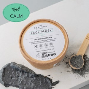 Kaolin Clay + Activated Charcoal + Turmeric Powder | Clay Mask | calming clay face mask skincare for sensitive skin bridal party gifts