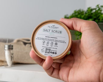 Mint | Body Scrub Eco Friendly | zero waste exfoliating body scrub with pink Himalayan salt & Dead Sea salt