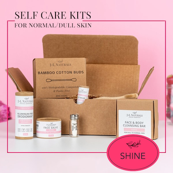 Pure Essential Oils | Self Care Gift Box For Normal Skin | natural bath and body gift sets face mask skincare facial kit Mothers Day gift