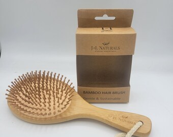 竹製ヘアブラシ、プラスチックフリーのブラシ＆コーム、ゼロウェイスト