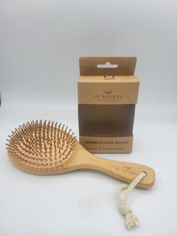竹製ヘアブラシ、プラスチックフリーのブラシ＆コーム、ゼロウェイスト