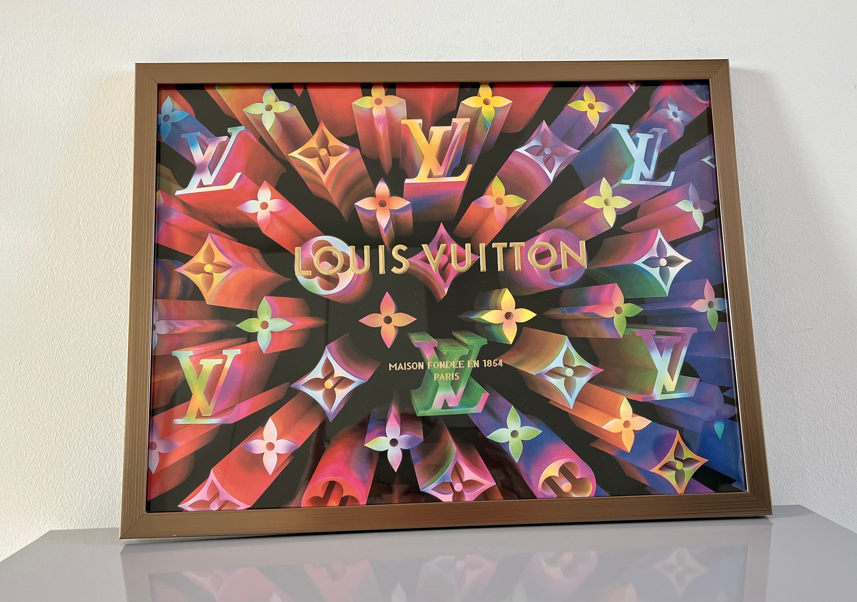 Louis Vuitton Poster CAMPANA With Handmade Steel Frame 