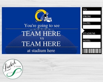 Los Angeles Rams Themen | Andenken Event Ticket