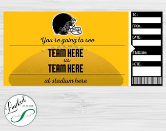 Pittsburgh Steelers Themed Keepsake Event Ticket