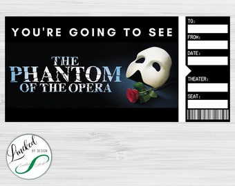 Phantom of the Opera | Keepsake Event Ticket