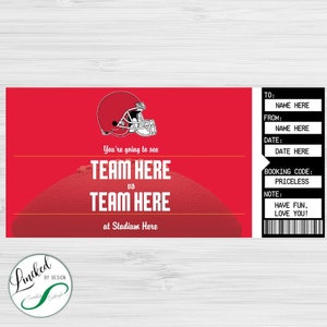 Kansas City Chiefs Themed | Keepsake Event Ticket