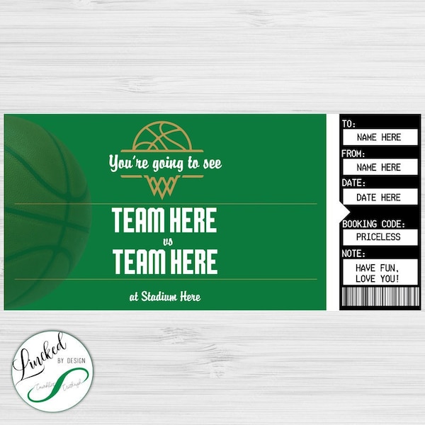 Celtics Ticket Etsy