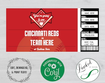 Cincinnati Reds THEMED | Keepsake Event Ticket