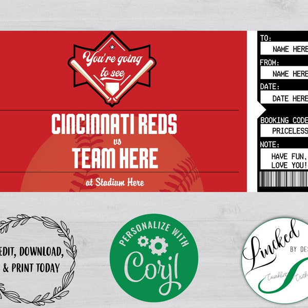 Cincinnati Reds THEMED | Keepsake Event Ticket