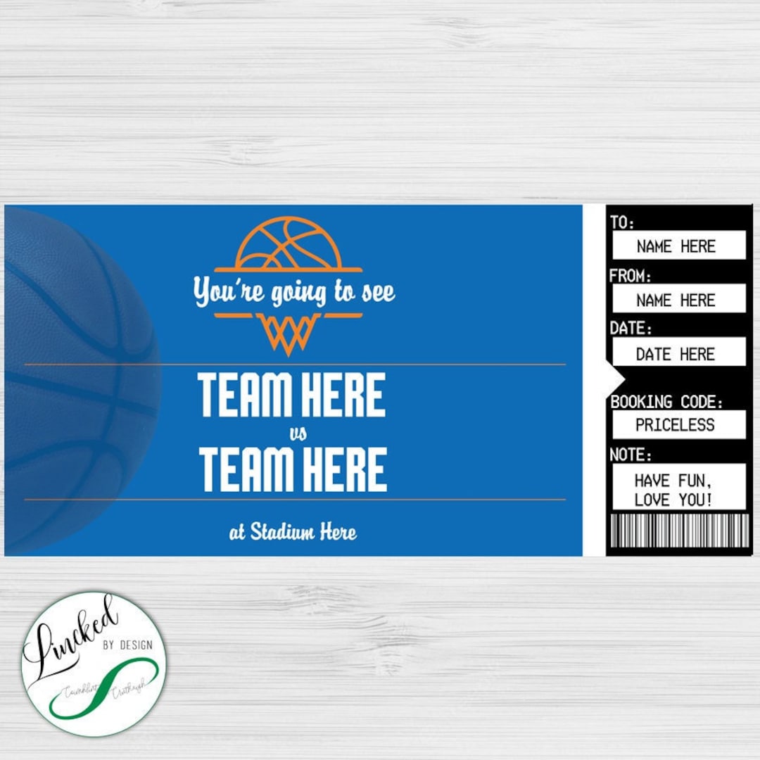 New York Knicks Themed Keepsake Event Ticket NBA Ticket Etsy