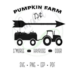 Pumpkin Farm SVG et couper des fichiers Cricut et Silhouette