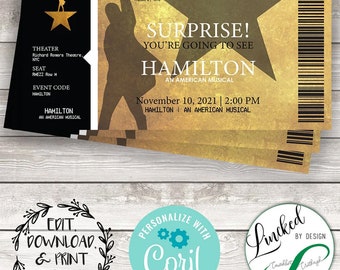 Hamilton an American Musical Event Tickets Etsy UK