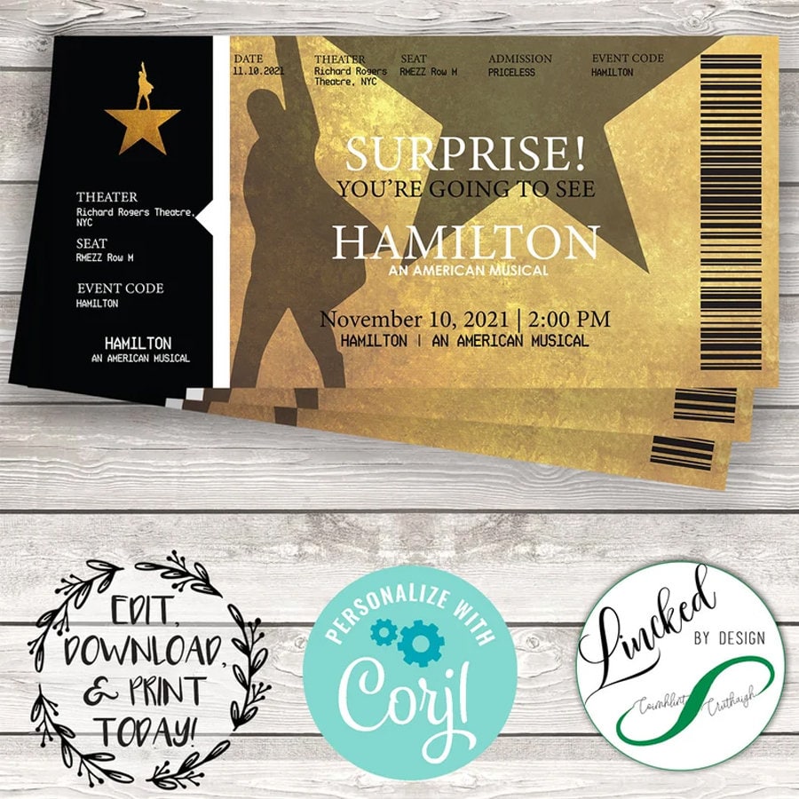 hamilton an american musical event tickets etsy