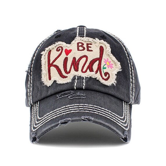 Be Kind Hat Distressed Baseball Cap 