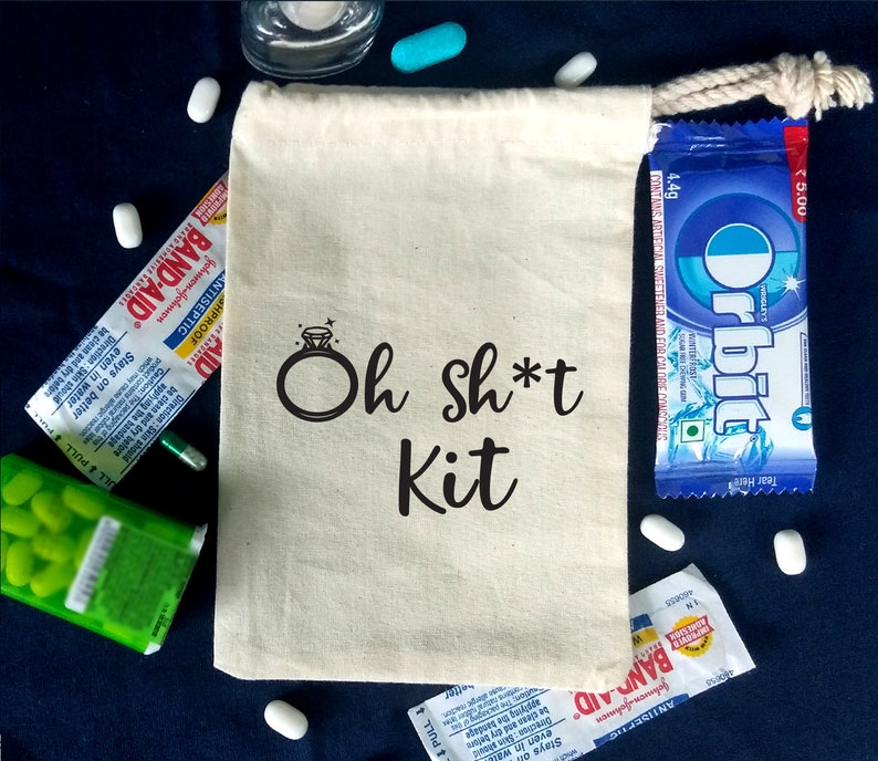 Oh shit kit bags Party favor bags bridal shower survival kit Etsy