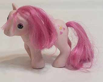 My Little Pony Vintage 1986 G1 Baby Heart Throb Pegasus Beddy Eyes Pink Hair