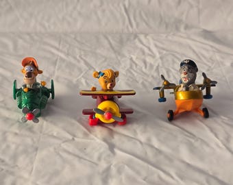 Disney McDonalds Disney Tail Spin Bears Die Cast Metal Planes Toy Figures Vtg 90