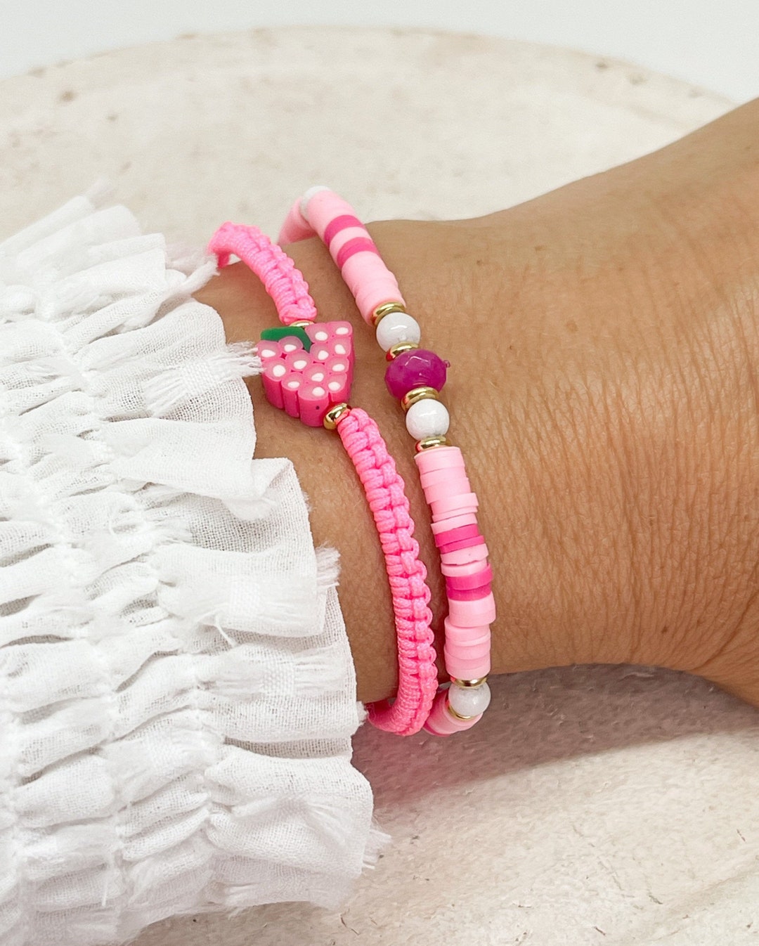 Pulsera Elástica Con Dije "Sister Heart Charm" - Plateada, Con Cuentas, Tamaño Ajustable, Regalo Ideal