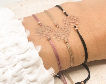 Bracelet with lotus flower, 925 sterling silver bracelet, friendship bracelet with lotus flower, filigree bracelets