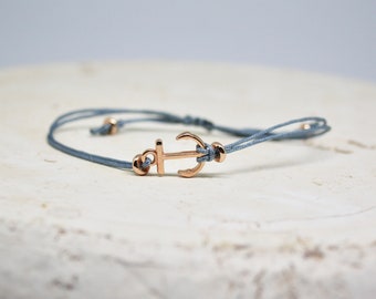 Bracelet with anchor, friendship bracelet, filigree bracelets with anchor, delicate bracelet anchor