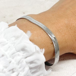 Stainless steel bracelet, snake bracelet made of stainless steel, filigree bracelets, stainless steel bracelet image 1