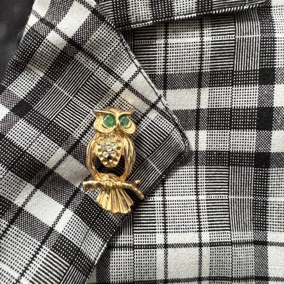 Vintage Owl Brooch Pin - image 5