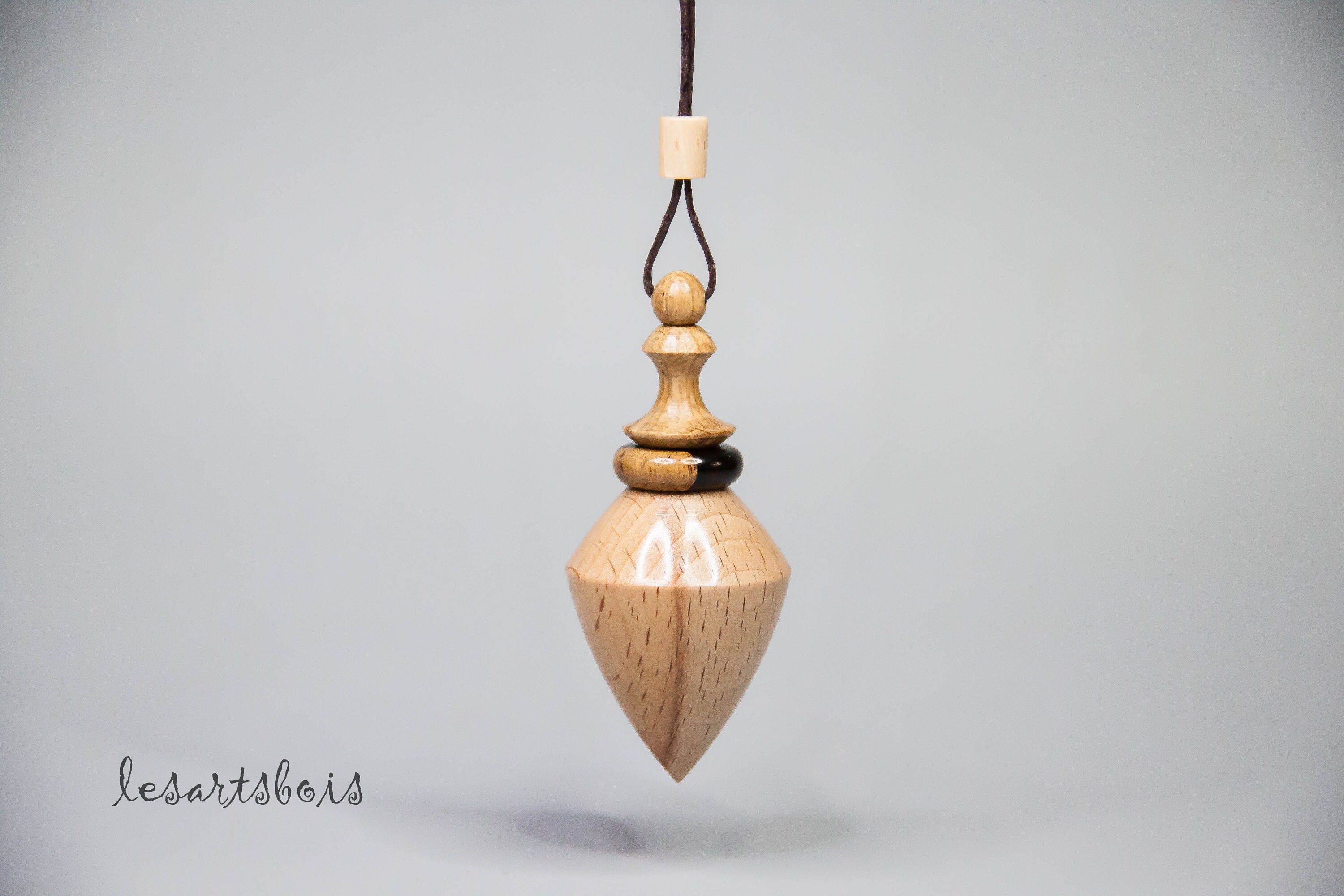 Pendule de Radiesthésie en Bois Hêtre , Chêne et Grenadille d'afrique