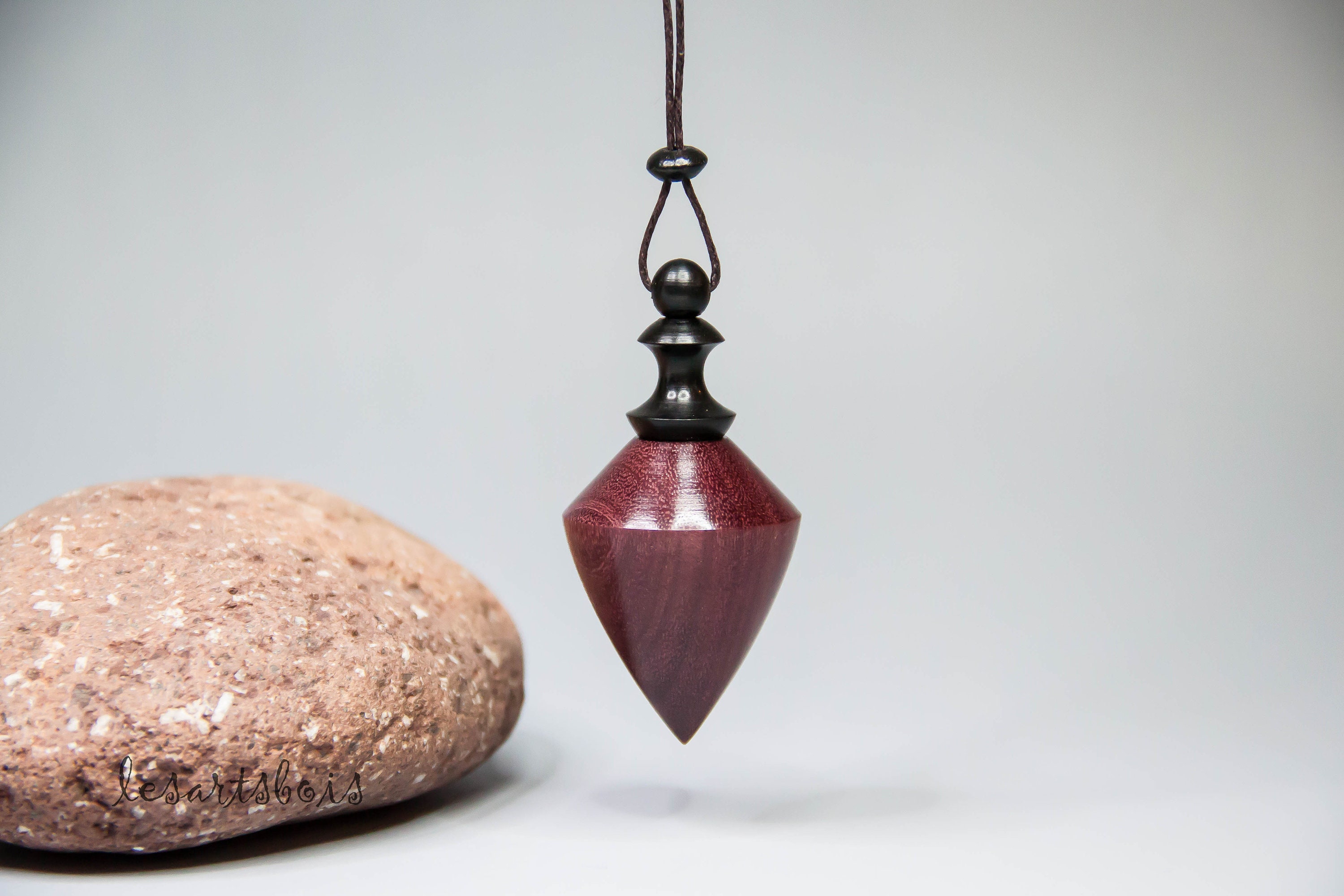 Pendule de Radiesthésie en Bois d'amarante | Brésil et d'ebène d'afrique