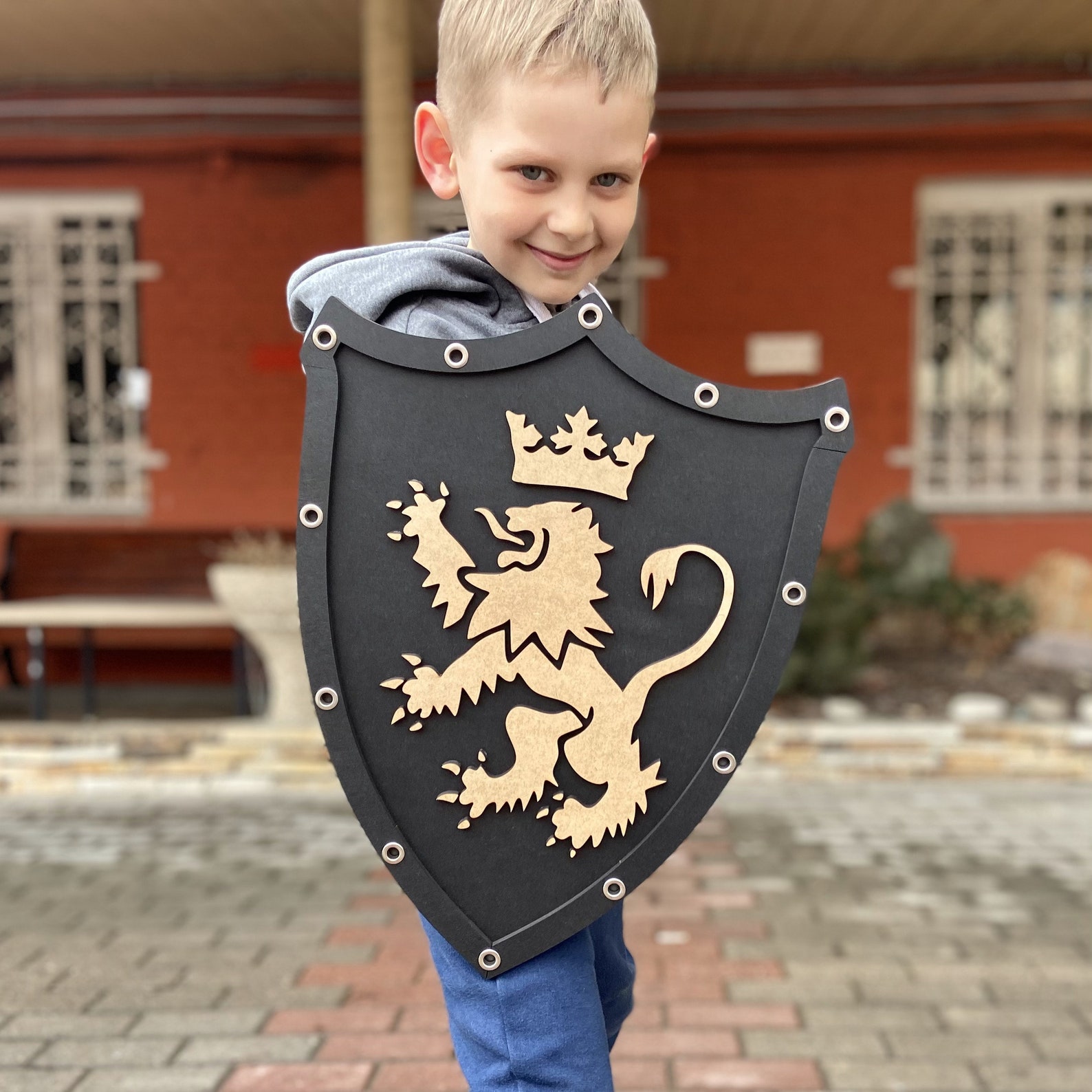 Wooden shield for kids Outdoor toys for toddlers Gift for Etsy