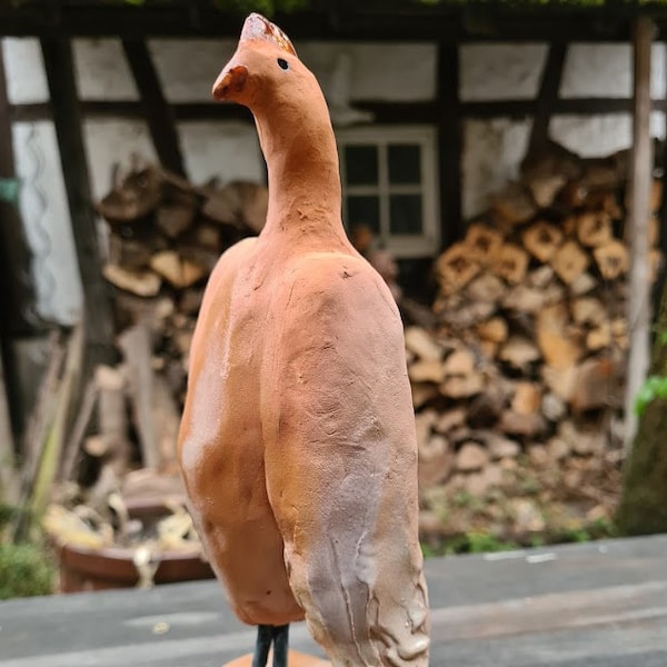 Keramik Skulptur Huhn  Osterhuhn