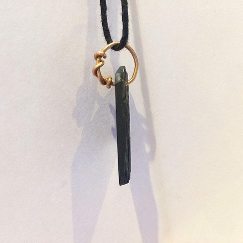 Viking Whetstone Replica Slate And Bronze Wire Pendant 50