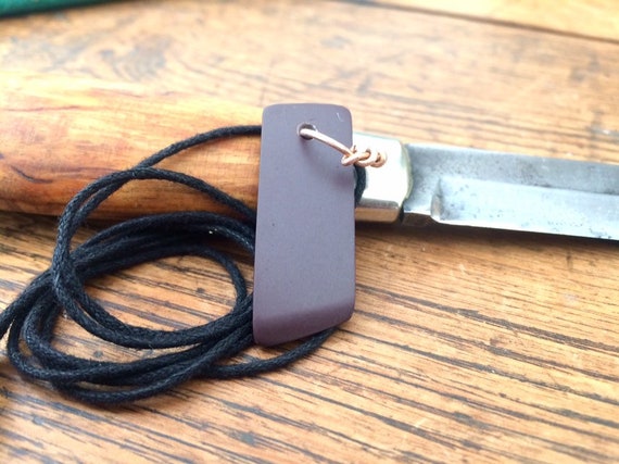 Viking Whetstone Replica Slate And Bronze Wire Pendant - Viking Whetstone Pendant History