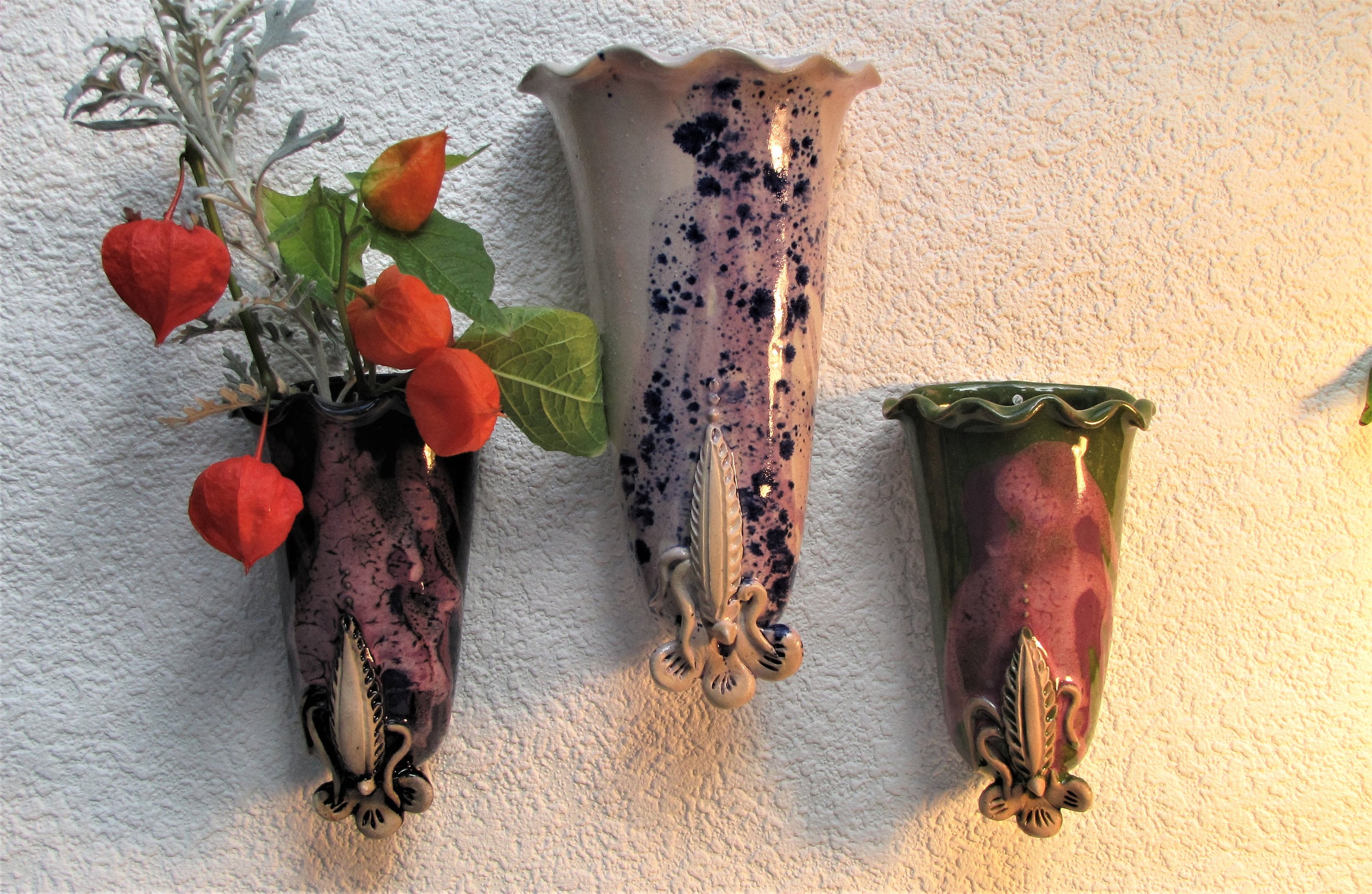 Urn wall vase