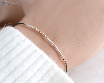 Morse Code Bracelet 14k gold sterling silver custom morse code bracelet I love you minimalist bracelet adjustable bracelets message couples