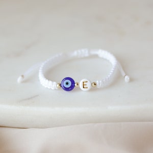 New Born Gift Baby Gift Protection Letter Bracelet for Baby Initial for baby Evil Eye Matching Mom and Baby Family Bracelets mal de ojo