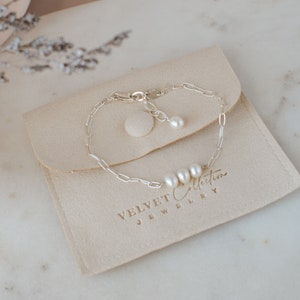 Pearl Bracelet Sterling Silver Wedding Bracelet Mom Gift Bridesmaid Gift Elegant Bride Bracelet Gift For Her Genuine Pearl Jewelry