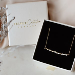 Morse Code Necklace Genuine Pearls Gold Filled Sterling Silver Bride Jewelry Personalized Hidden Message Mom Necklace for Her Women