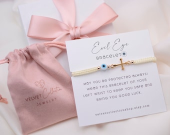 Evil Eye Protection Bracelet Cross Bracelet Baby, Kids, Adult sises, Matching Mom and Baby Bracelets mal de ojo