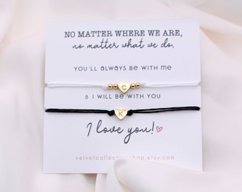 Matching Bracelets for Couples Bracelets Simple Distance Bracelets Gold Anklet Bracelet Couples Bracelet Set Gift for him Promise Bracelets