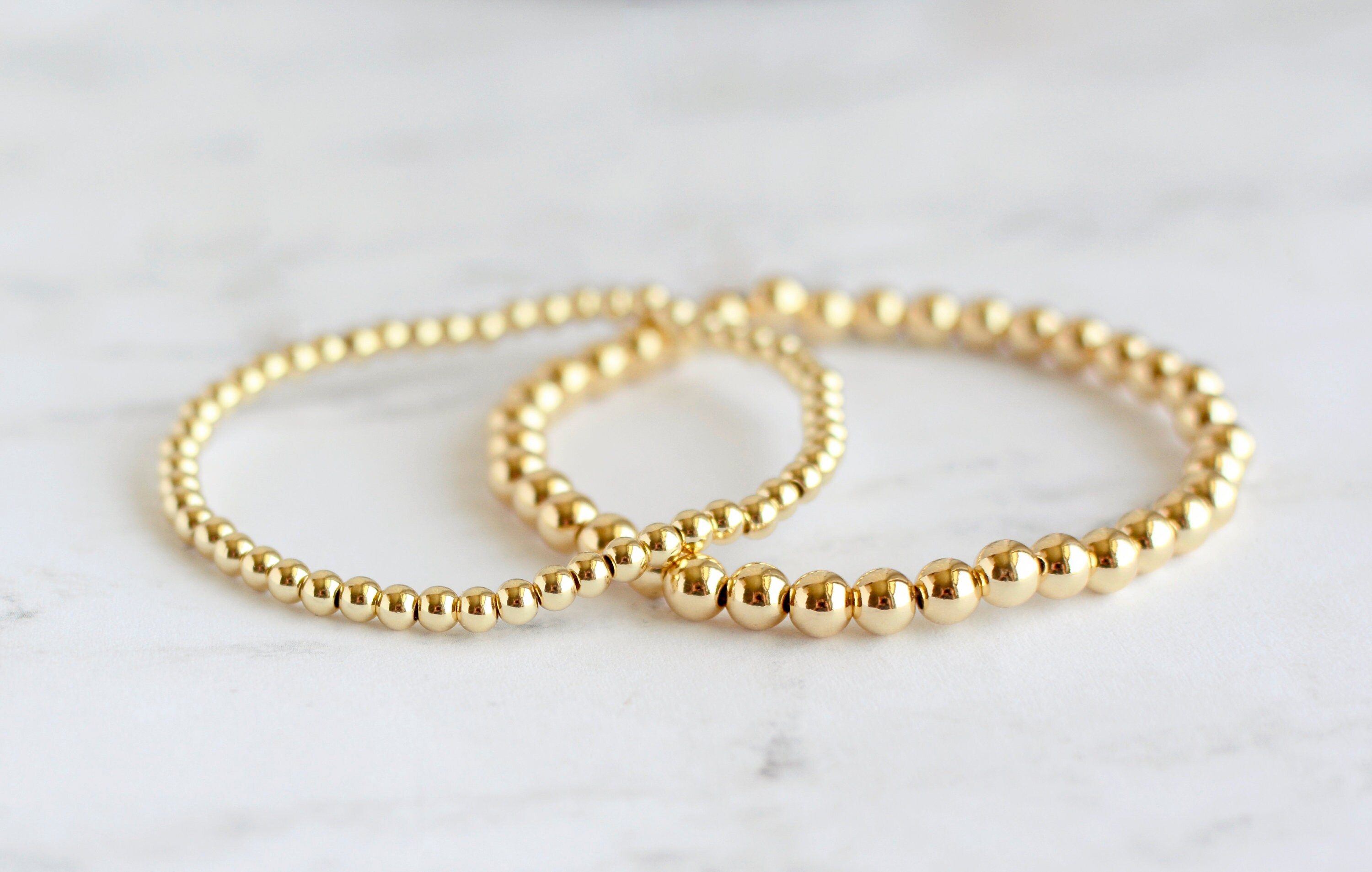 Mama Bracelet Mother Gift Gold black Beads Stretch Bracelets Etsy