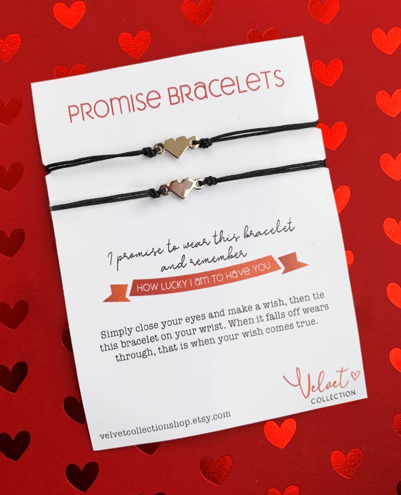 Couple Bracelets Simple Promise Bracelets Gold Plated 22k Etsy