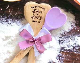 Engagement Gift for the Couple, Baking Gifts, Bridal Shower Gift, Housewarming Gift, Cooking Gifts, Engraved Spoons, Kitchen Gifts