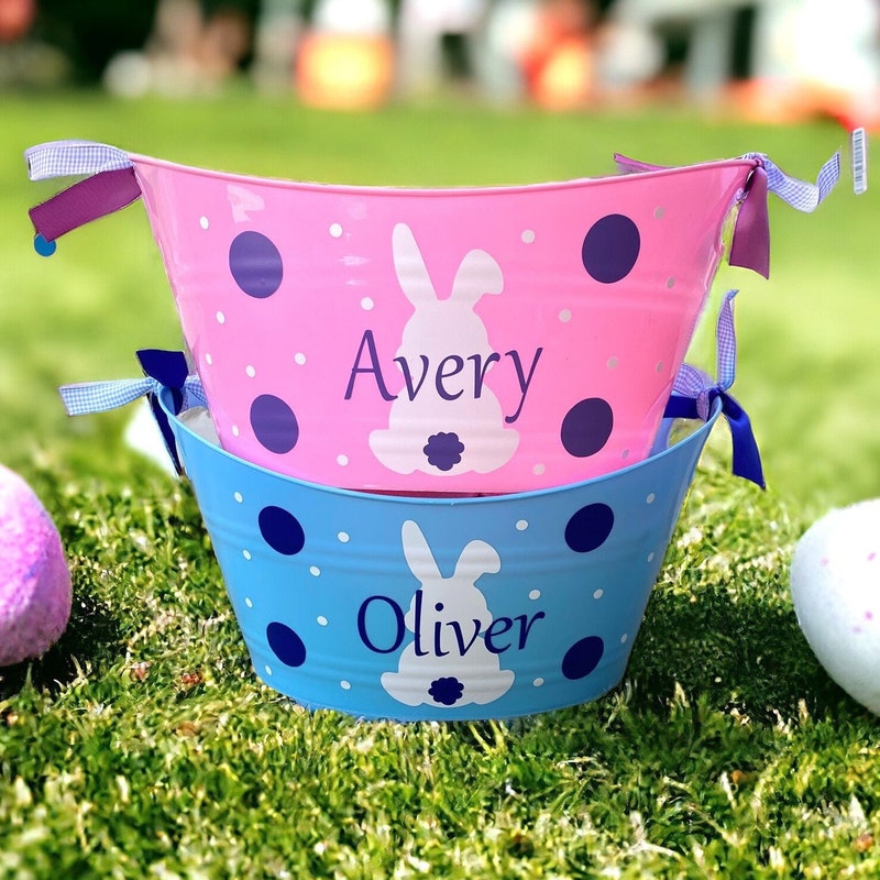 Personalisierter Ostereimer, Osterkorb personalisiert, Osterkorb für Mädchen, Osterkorb für Jungen, Kinder Osterkorb
