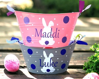 Personalized Easter Bucket, Easter Basket Personalized, Easter Basket for Girls, Easter Basket for Boys, Kids Easter Basket