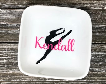 Personalized Dance Jewelry Dish, Dance Ring Dish, Gift for Dancer, Girls Christmas Gifts, Ballet Dancer Gift, Dance Recital Gift